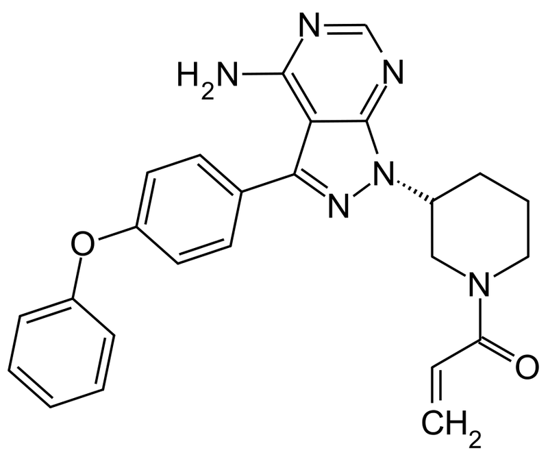 Ibrutinib structure - drug for CLL - leukaemia treatment