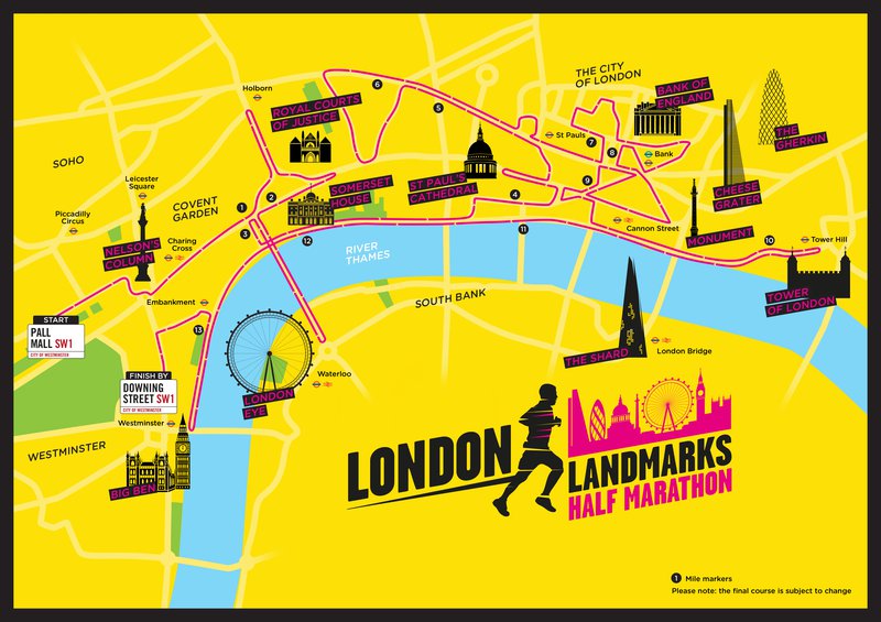 London Landmarks Half Marathon 2019 - run in support of leukaemia research