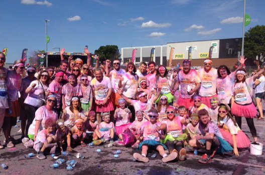 Dees Team after the colour run
