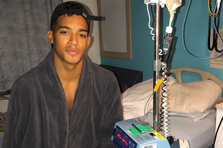 Young footballer now in partial remission from his leukaemia following blood cancer treatment