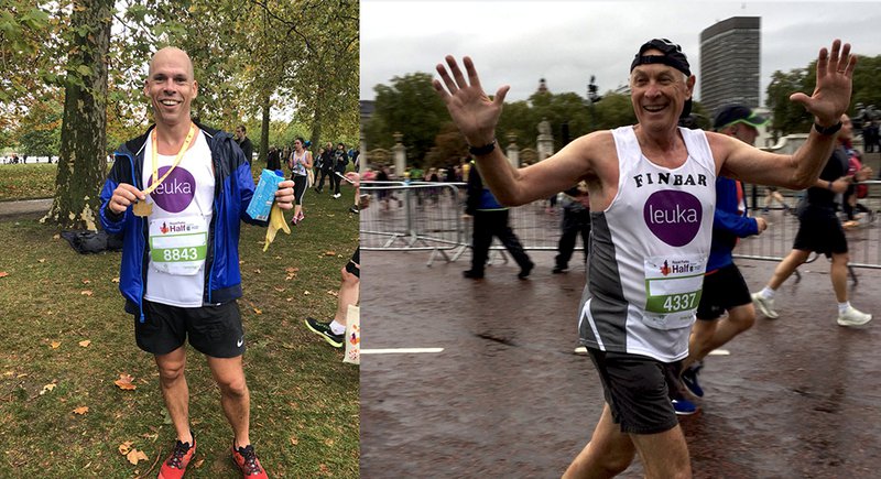 Finbarr and Ashley at the royal parks half marathon